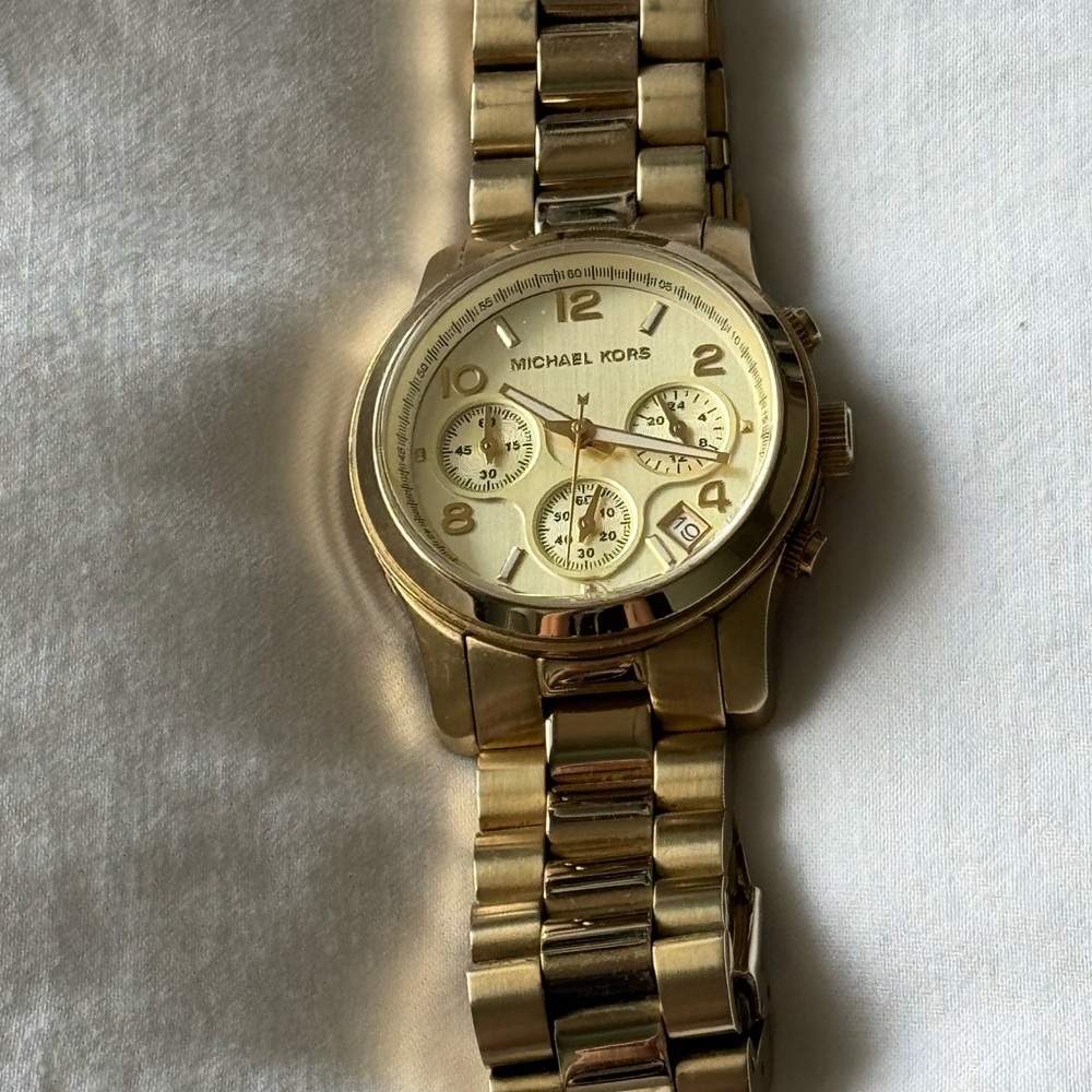 Michael Kors Gold Tone Chronograph Watch